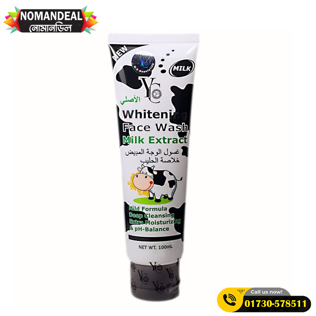 International Thailand product Skin care YC Whitening Milk Extract face wash used for male/female - 100 ml